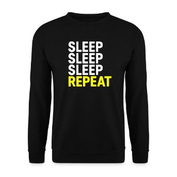 Sleep Sleep Sleep Repeat - Unisex Sweatshirt - black - Front - Alina (178cm) & Michal (187cm)
