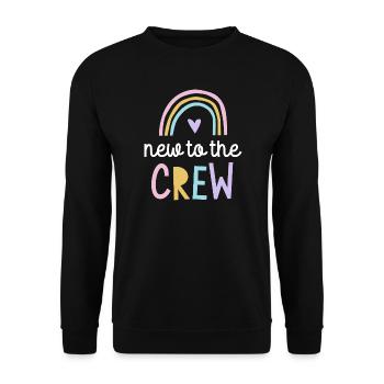 New to the Crew Baby Gift Pregnant 2026 - Unisex Sweatshirt - black - Front - Alina (178cm) & Michal (187cm)