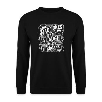Conception des blagues de papa qui grognent - Sweat-shirt Unisexe - noir - Devant - Alina (178cm) & Michal (187cm)