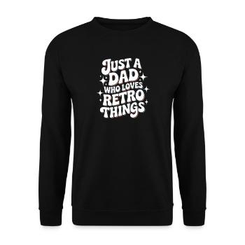 Papa rétro adore les choses rétro - Sweat-shirt Unisexe - noir - Devant - Alina (178cm) & Michal (187cm)