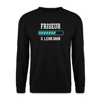 Formation de coiffeur, 3e année d’apprentissage - Sweat-shirt Unisexe - noir - Devant - Alina (178cm) & Michal (187cm)