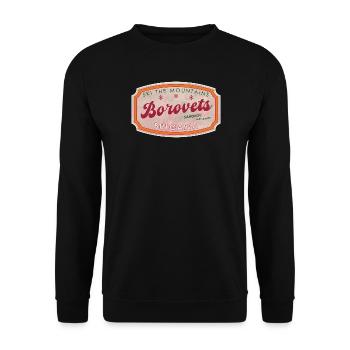 Label de montagne de ski de Borovets Bulgaria - Sweat-shirt Unisexe - noir - Devant - Alina (178cm) & Michal (187cm)