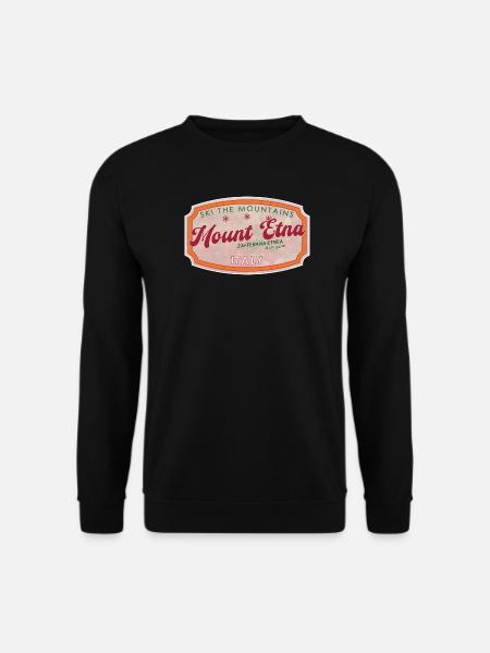 Mount Etna Italian Ski Badge - Unisex Sweatshirt - black