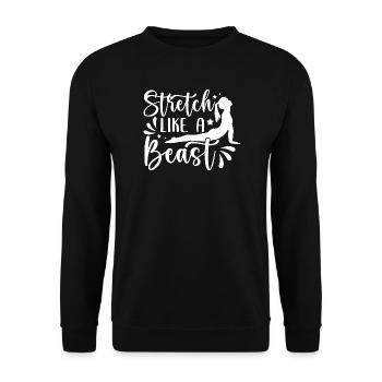 Pilates Enthusiasts Stretch Like A Beast Pilates - Unisex Sweatshirt - black - Front - Alina (178cm) & Michal (187cm)