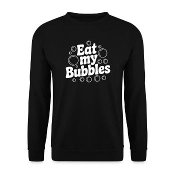 Eat My Bubbles - Unisex Sweatshirt - black - Front - Alina (178cm) & Michal (187cm)