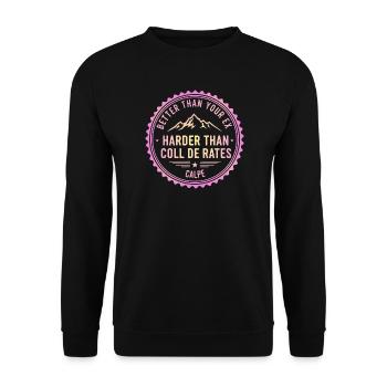 Calpe Coll derates besser als dein Ex - Unisex Pullover - Schwarz - Vorne - Alina (178cm) & Michal (187cm)