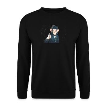 MONKEY - Unisex Pullover - Schwarz - Vorne - Alina (178cm) & Michal (187cm)
