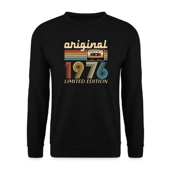 50 Birthday, 50 Years, Original 1976 - Unisex Sweatshirt - black - Front - Alina (178cm) & Michal (187cm)