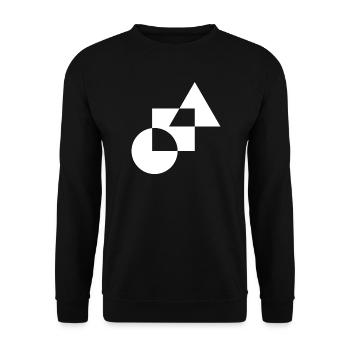 Monochrome Geometric Mosaic - Unisex Sweatshirt - black - Front - Alina (178cm) & Michal (187cm)