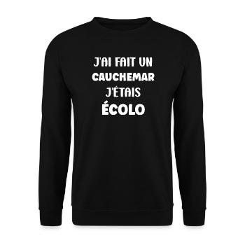 I had my ecological nightmare - Unisex Sweatshirt - black - Front - Alina (178cm) & Michal (187cm)