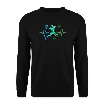 Handball Liebhaber Handball Sport Spieler Handball - Unisex Pullover - Schwarz - Vorne - Alina (178cm) & Michal (187cm)