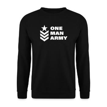 ONE MAN - Unisex Pullover - Schwarz - Vorne - Alina (178cm) & Michal (187cm)