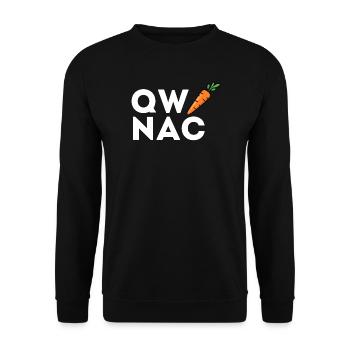 QW NAC – Your Favorite Shortcut in Premium Version - Unisex Sweatshirt - black - Front - Alina (178cm) & Michal (187cm)