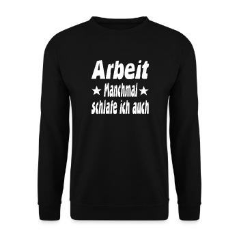 Work - Unisex Sweatshirt - black - Front - Alina (178cm) & Michal (187cm)