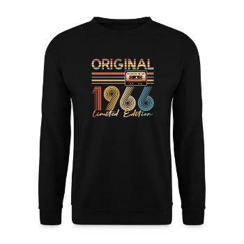 60 Birthday, 60 Years, Original 1966 - Unisex Sweatshirt - black - Front - Alina (178cm) & Michal (187cm)