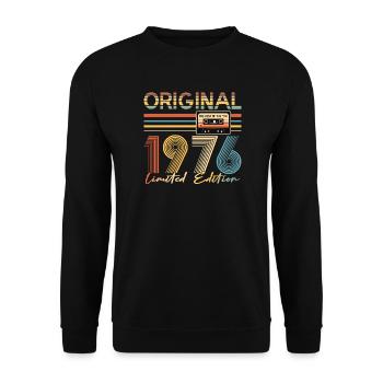 50 Birthday, 50 Years, Original 1976 - Unisex Sweatshirt - black - Front - Alina (178cm) & Michal (187cm)