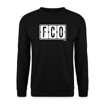 Rom FCO, City Souvenir Socken, Tasse, Mütze, Cap - Unisex Pullover - Schwarz - Vorne - Alina (178cm) & Michal (187cm)