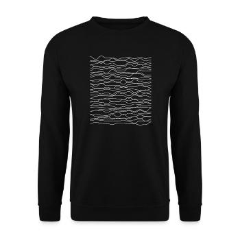 Motif d’échos ondulés - Sweat-shirt Unisexe - noir - Devant - Alina (178cm) & Michal (187cm)