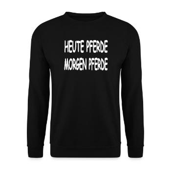 horses - Unisex Sweatshirt - black - Front - Alina (178cm) & Michal (187cm)
