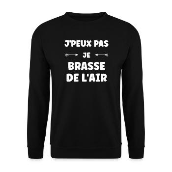 I can't, I stir up air - Unisex Sweatshirt - black - Front - Alina (178cm) & Michal (187cm)