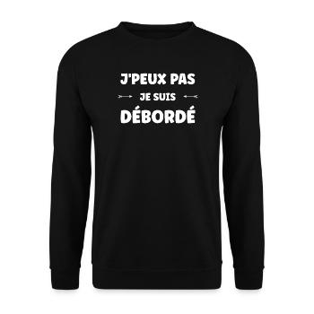 Débordé mais drôle - Sweat-shirt Unisexe - noir - Devant - Alina (178cm) & Michal (187cm)