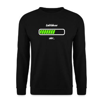 Train Driver Loading Beam Training Occupation - Unisex Sweatshirt - black - Front - Alina (178cm) & Michal (187cm)