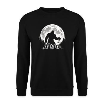 Bigfoot Chess Player - Unisex Sweatshirt - black - Front - Alina (178cm) & Michal (187cm)