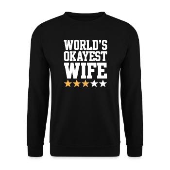 Die beste Ehefrau der Welt Tee - Unisex Pullover - Schwarz - Vorne - Alina (178cm) & Michal (187cm)