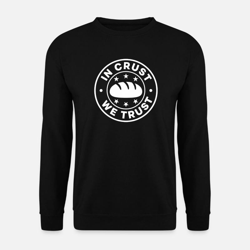 In Crust We Trust Brotlogo - Unisex Pullover - Schwarz