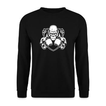 Gorilla Boxing MMA - Unisex Sweatshirt - black - Front - Alina (178cm) & Michal (187cm)