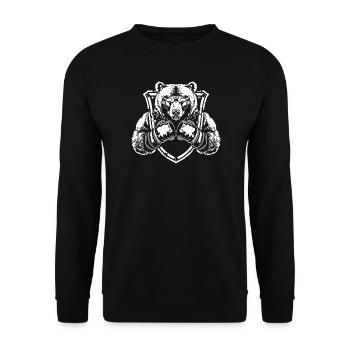 Grizzly Bear Boxing MMA - Unisex Sweatshirt - black - Front - Alina (178cm) & Michal (187cm)