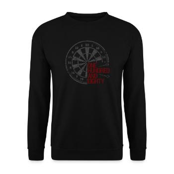 Darts 180 Dartboard Vintage - Unisex Sweatshirt - black - Front - Alina (178cm) & Michal (187cm)