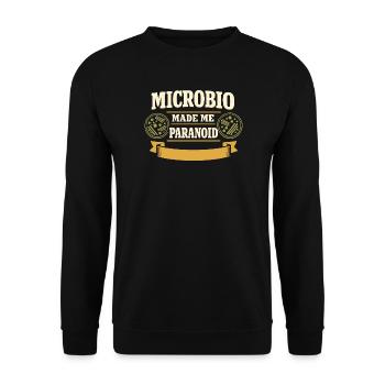 Mikrobiologie - Unisex Pullover - Schwarz - Vorne - Alina (178cm) & Michal (187cm)