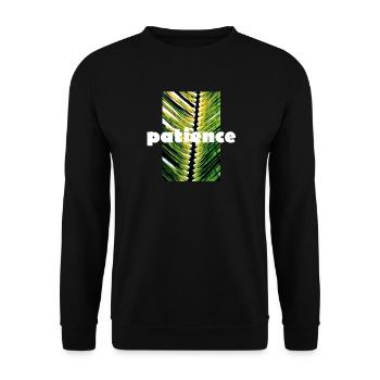 patience - Unisex Sweatshirt - black - Front - Alina (178cm) & Michal (187cm)