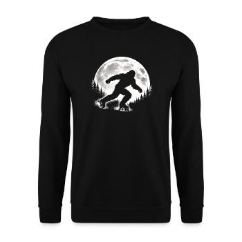 Bigfoot Roller Skater - Unisex Sweatshirt - black - Front - Alina (178cm) & Michal (187cm)