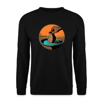 Zen Pottery Master - Édition Bleue - Sweat-shirt Unisexe - noir - Devant - Alina (178cm) & Michal (187cm)