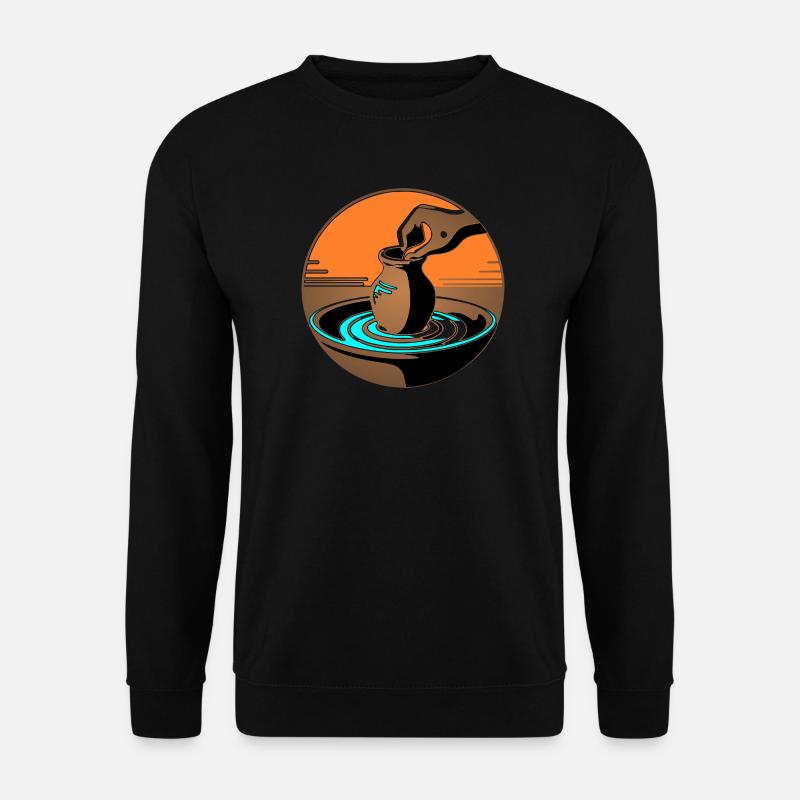 Zen Pottery Master – Blaue Ausgabe - Unisex Pullover - Schwarz