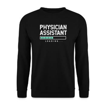Arzthelferin Physician Assistant Pflege MFA PA - Unisex Pullover - Schwarz - Vorne - Alina (178cm) & Michal (187cm)