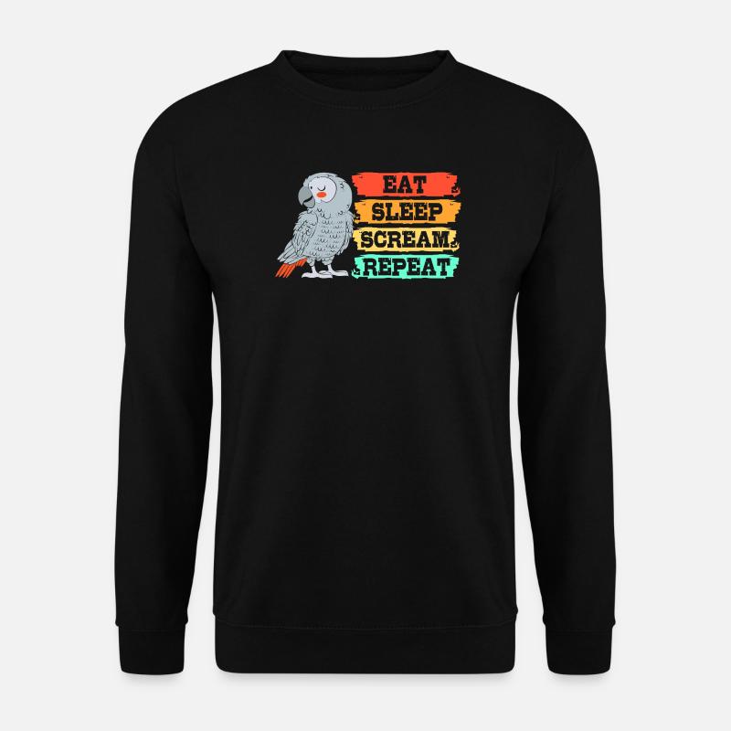 Parrot Grey - Unisex Sweatshirt - black