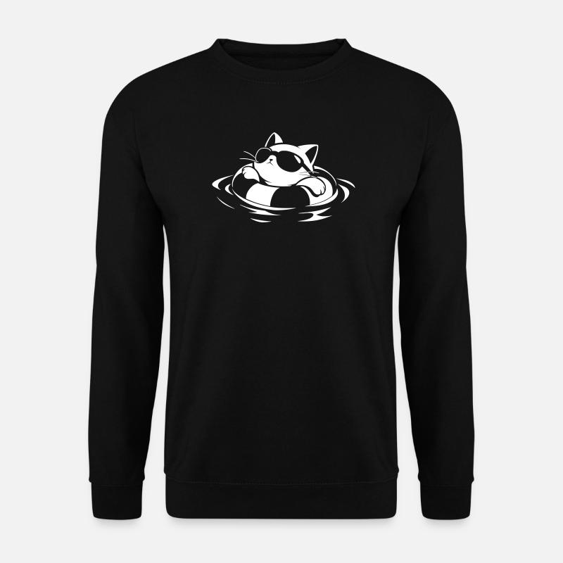 Cool cat in the water - Unisex Sweatshirt - black