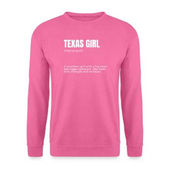 Texas Girl Selbstbewusst - Unisex Pullover - Pink - Vorne