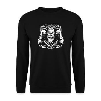 Kämpfer Boxen MMA - Unisex Pullover - Schwarz - Vorne - Alina (178cm) & Michal (187cm)