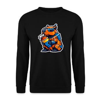 Capybara 1st day of school | School enrollment children - Unisex Sweatshirt - black - Front - Alina (178cm) & Michal (187cm)