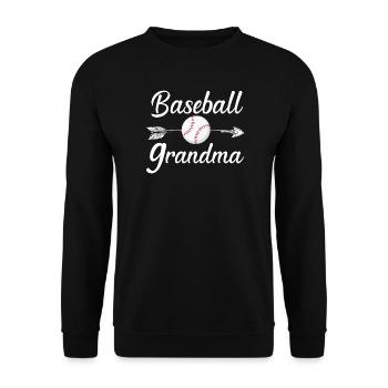 Grand-mère de baseball Fière fan de baseball Grand-mère - Sweat-shirt Unisexe - noir - Devant - Alina (178cm) & Michal (187cm)