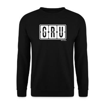 São Paulo GRU, City Souvenir Hoodie, Bag, Mug - Unisex Sweatshirt - black - Front - Alina (178cm) & Michal (187cm)