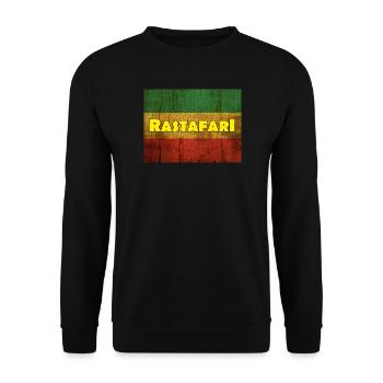Rastafari - Unisex Sweatshirt - black - Front - Alina (178cm) & Michal (187cm)
