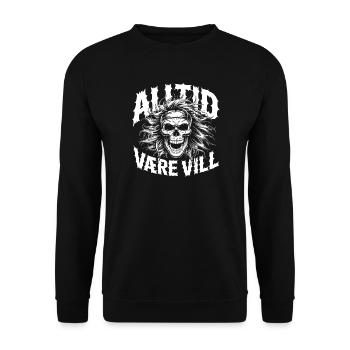Stay Wild Skull - Unisex Sweatshirt - black - Front - Alina (178cm) & Michal (187cm)