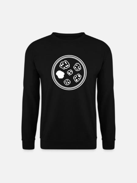 Petri dish pixel art bacteria - Unisex Sweatshirt - black
