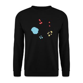 Bakterien Kultur Pixel Bunt - Unisex Pullover - Schwarz - Vorne - Alina (178cm) & Michal (187cm)