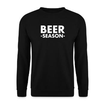 Beer Season - Bier Saison - Unisex Pullover - Schwarz - Vorne - Alina (178cm) & Michal (187cm)